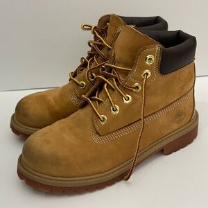 Timberland 6-Inch Premium Waterproof Wheat Nubuck Boots Toddler Size 13